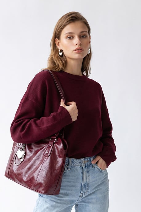 Oversized Ribbed Knit Sweater - Image 5