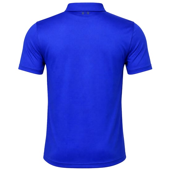 Under Armour Tech Mens Blue Golf Polo Shirt - Image 2