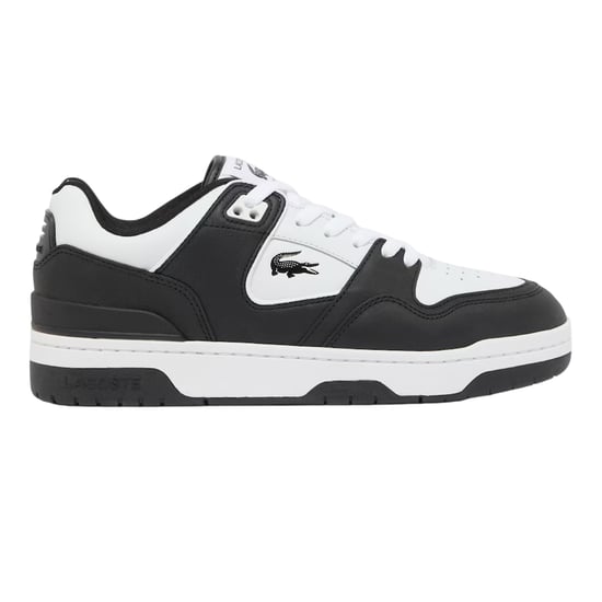 Lacoste Heren Court Cage Leren Trainers (Zwart/Wit) - Image 1