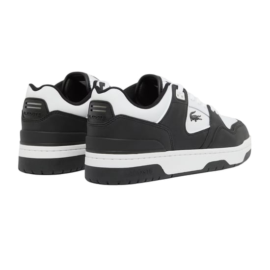 Lacoste Heren Court Cage Leren Trainers (Zwart/Wit) - Image 2
