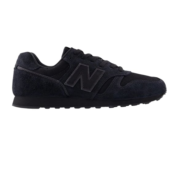 New Balance Mens 373 Suede Trainers (Black/Magnet Grey) - Image 1