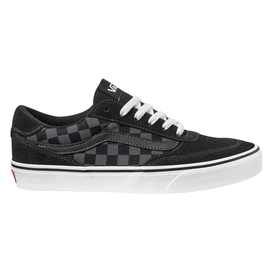 Vans Mens Brooklyn Checkered Suede Low Cut Trainers (Black) - Image 1