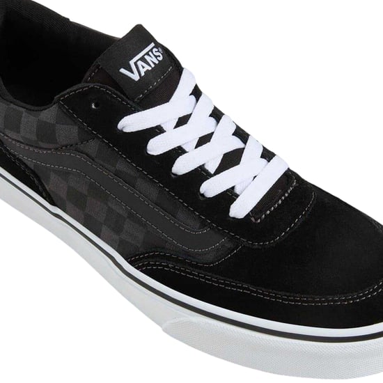 Vans Mens Brooklyn Checkered Suede Low Cut Trainers (Black) - Image 4