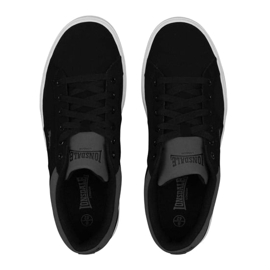 Lonsdale Latimer leren sportschoenen voor heren (Zwart) - Image 3