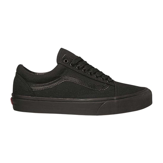 Vans Mens Old Skool Canvas Trainers (Black) - Image 1