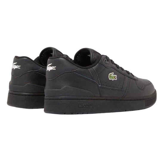 Lacoste Leren platte sneakers voor heren met T-clip (Zwart) - Image 2