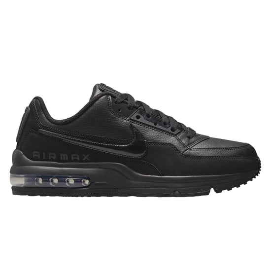 Nike Mens Air Max Coated Leather Trainers (Triple Black) - Image 2
