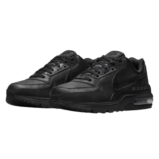 Nike Mens Air Max Coated Leather Trainers (Triple Black) - Image 4