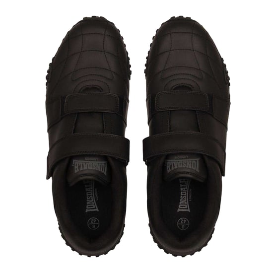 Lonsdale Mens Fulham Leather Trainers (Black) - Image 4