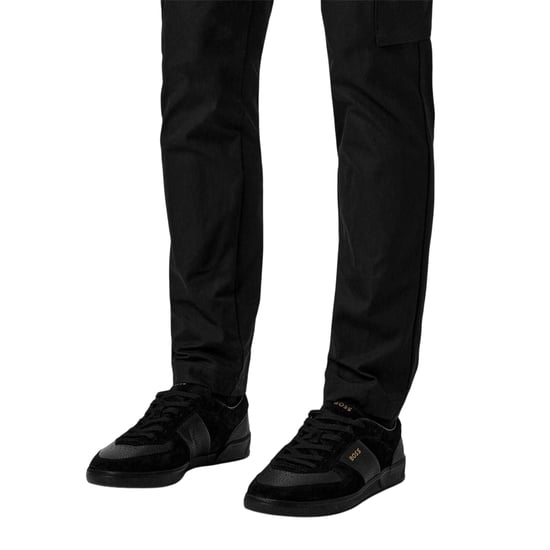 Boss Heren Brandon Suede Trainers (Zwart) - Image 1