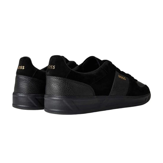 Boss Heren Brandon Suede Trainers (Zwart) - Image 3