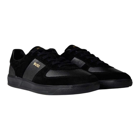 Boss Heren Brandon Suede Trainers (Zwart) - Image 5