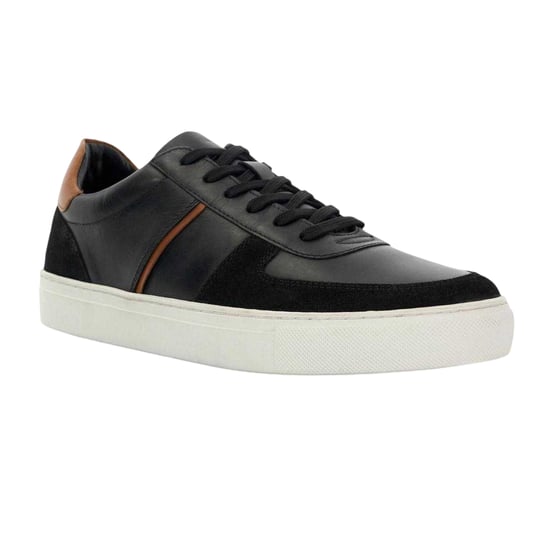 Dune London Mens Theron Leather Trainers (Black) - Image 4