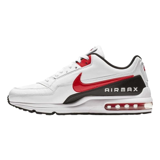 Nike Mens Air Max Coated Leather Trainers (White/Red/Black) - Image 2