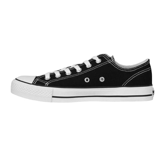 SoulCal Womens/Ladies Canvas Flat Trainers (Black/White) - Image 3