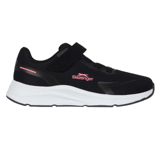 Slazenger Assent-sportschoenen met klittenband voor kinderen (Zwart/roze) - Image 1