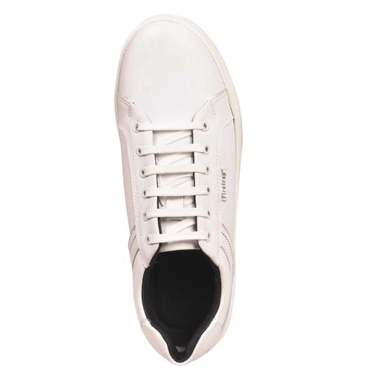 Firetrap Mens Wolf Leather Cushioned Trainers (White) - Image 3