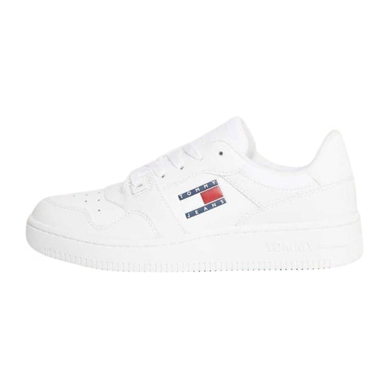 Tommy Jeans Retro leren basketbalschoenen voor dames (Wit) - Image 3