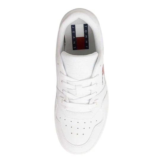 Tommy Jeans Retro leren basketbalschoenen voor dames (Wit) - Image 4