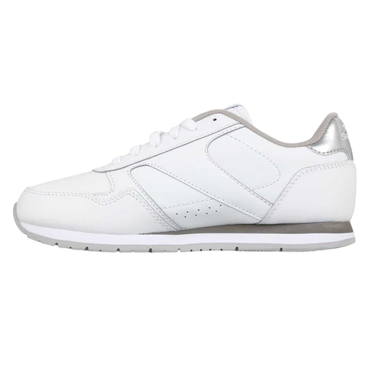 Slazenger Gecoate leren sportschoenen voor dames (Wit/zilver) - Image 3