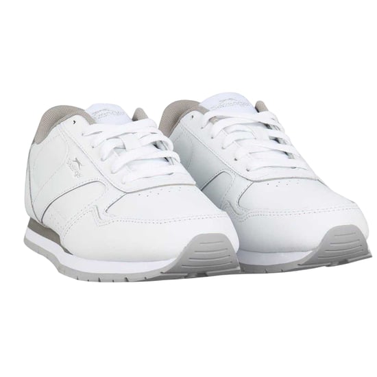 Slazenger Gecoate leren sportschoenen voor dames (Wit/zilver) - Image 5