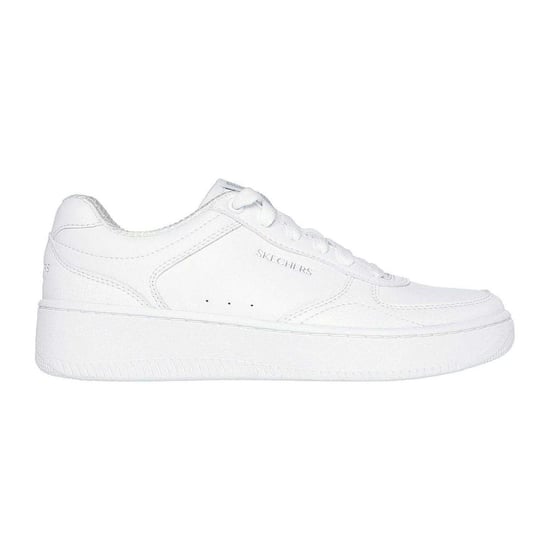 Skechers Womens/Ladies Court Leather Trainers (White) - Image 1