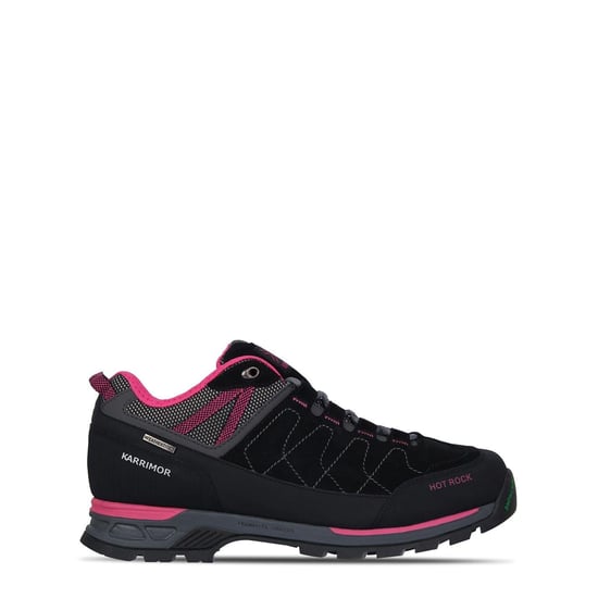 Karrimor Womens/Ladies Hot Rock Suede Waterproof Walking Shoes (Black/Pink) - Image 1