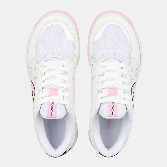 KooGa Netbalschoenen voor dames (Wit/Roze) - Image 4