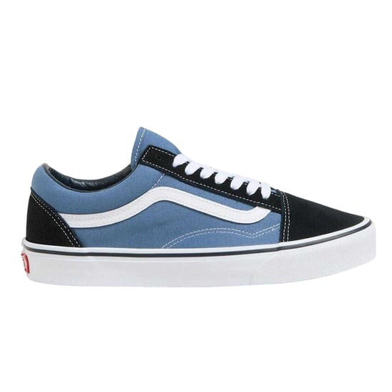 Vans Mens Old Skool Canvas Trainers (Navy) - Image 1