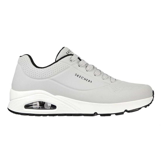Skechers Mens Uno Stand On Air Skech-Air Trainers (Light Grey) - Image 1
