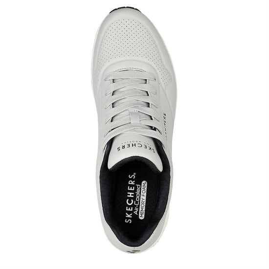 Skechers Mens Uno Stand On Air Skech-Air Trainers (Light Grey) - Image 3