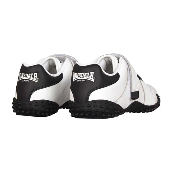 Lonsdale Mens Fulham Leather Trainers (White/Navy) - Image 2