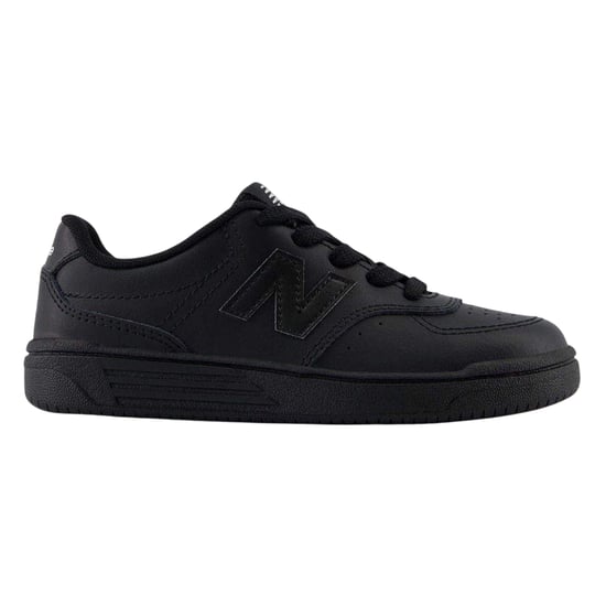 New Balance Childrens/Kids 480 Leather Flat Trainers (Triple Black) - Image 1