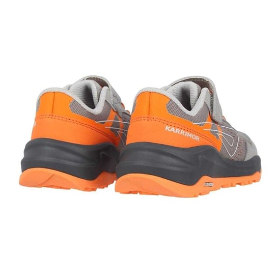 Karrimor Tempo Trail-trainingsschoenen voor jongens (Grijs/Oranje) - Image 2
