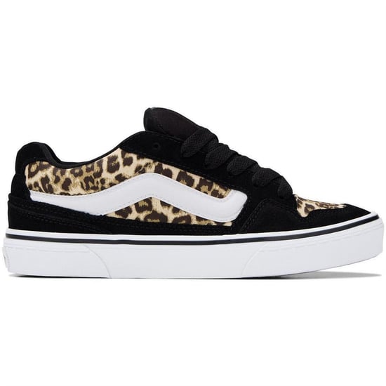 Vans Caldrone suède sportschoenen voor dames (Zwart/luipaard) - Image 1