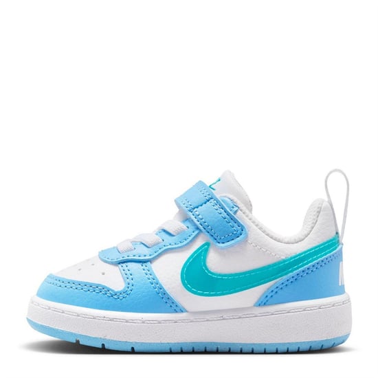 Nike Borough leren sportschoenen voor kinderen/jongeren (Wit/blauw) - Image 2