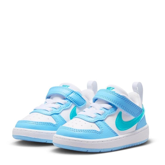 Nike Borough leren sportschoenen voor kinderen/jongeren (Wit/blauw) - Image 3