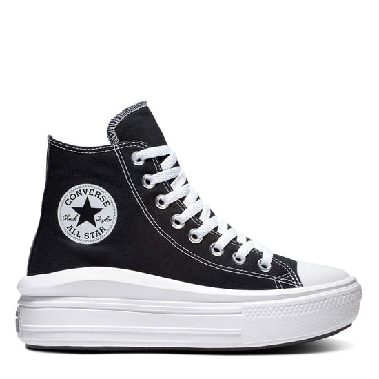 Converse Chuck Taylor canvas platform hoge sneakers voor dames (Zwart, Wit) - Image 1