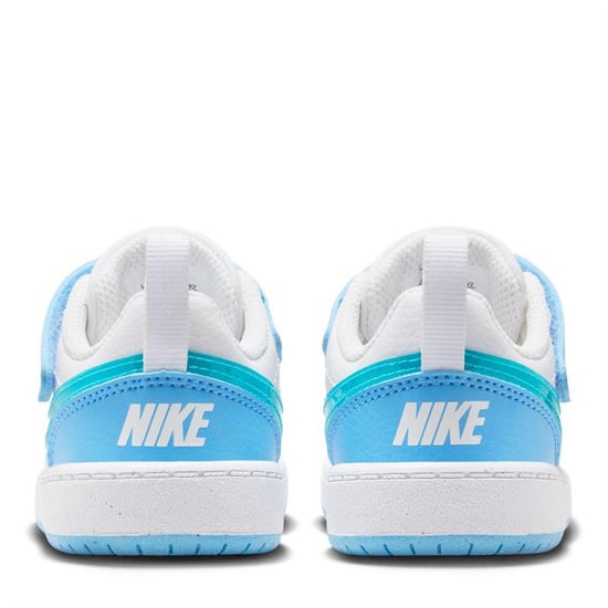 Nike Borough leren sportschoenen voor kinderen/jongeren (Wit/blauw) - Image 4
