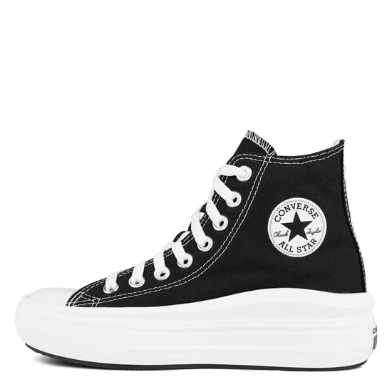 Converse Chuck Taylor canvas platform hoge sneakers voor dames (Zwart, Wit) - Image 2