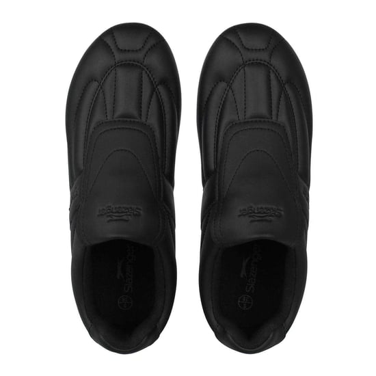 Slazenger Leren platte sportschoenen voor kinderen van het merk Warrior (Zwart/Kool) - Image 4