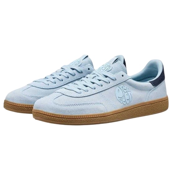 Pretty Green Mens Suede Trainers (Powder Blue) - Image 4