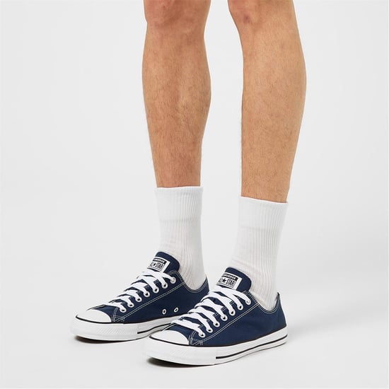 Converse Heren Ox Logo Canvas Trainers (Marine) - Image 2