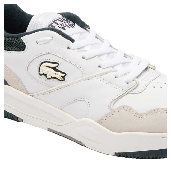 Lacoste Mens Lineshot Leather Non Marking Trainers (White) - Image 6