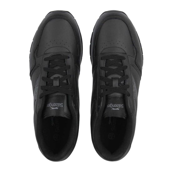 Slazenger Klassieke sneakers van gecoat leer voor heren (Zwart/Kool) - Image 4