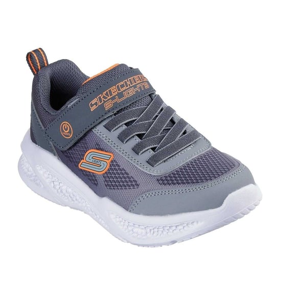 Skechers Jongens S Lichte sneakers met ronde neus (Grijs/Oranje) - Image 3