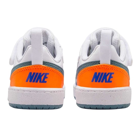 Nike Borough leren sportschoenen voor kinderen/jongeren (Wit/blauw/oranje) - Image 2