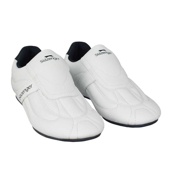 Slazenger Leren platte sportschoenen voor kinderen van het merk Warrior (Wit, Marine) - Image 5