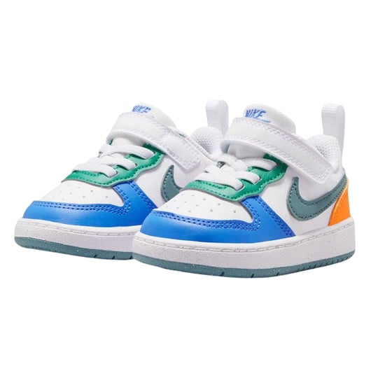 Nike Borough leren sportschoenen voor kinderen/jongeren (Wit/blauw/oranje) - Image 5