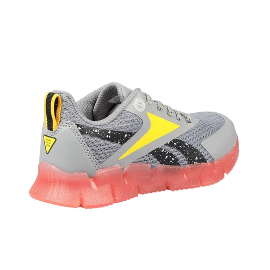 Reebok Zig N Glow-sportschoenen met knipperende lampjes voor kinderen (Grijs) - Image 2